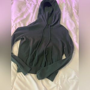 Green Cropped Hoodie